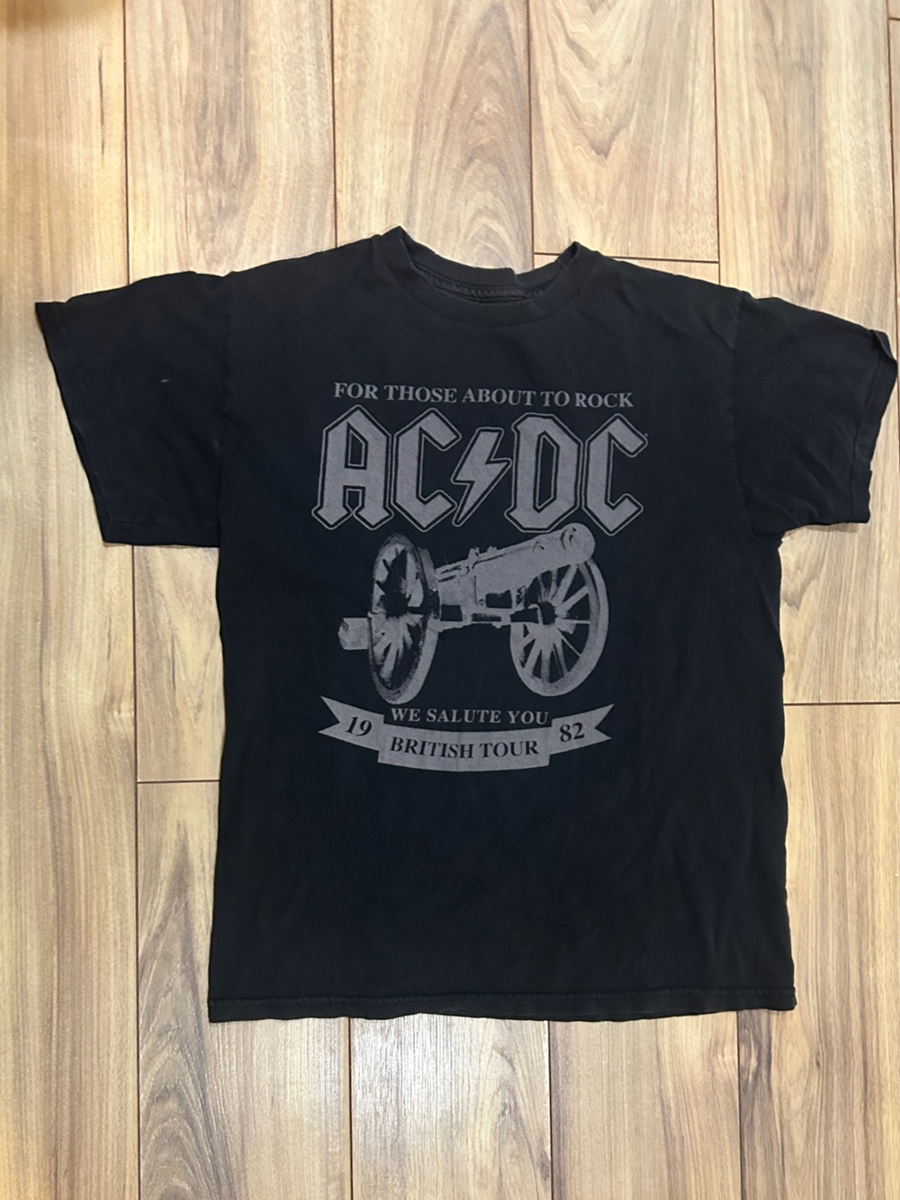 Vintage AC/DC Black Graphic Short Sleeve Band Tee